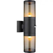 Globo Lighting Moderne wandlamp Xeloo zwart met sensor