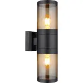 Globo Zwarte buitenlamp Xeloo 2x E27