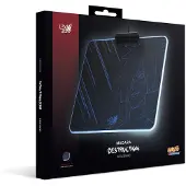 Lexip Madara "Destruction" harde Gaming muismat - Exclusief Naruto Shippuden anime design - 35 x 26 cm harde muismat - USB Kabel voor RGB verlichting - zwart, blauw