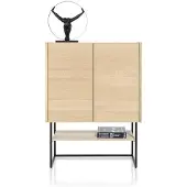 Xooon Carving highboard eiken fineer/metalen frame 120x42 cm