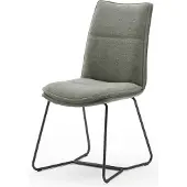 MCA Hampton stoel met metalen onderstel en stoffen bekleding 2 stuks