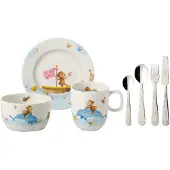 Villeroy & Boch Happy as a Bear kinderservies en bestek 7-delig