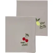 Södahl Bistro Stoffen servetten 40 x 40 cm 2 stuks Green