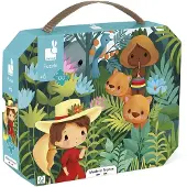 Janod Puzzle en carton Inspiré de Rousseau avec poster 100 pièces