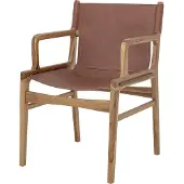 Bloomingville Ollie Lounge Stoel, Bruin, Leer