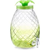 Zeller Drankdispenser - groen - ananas vorm - 4,5 liter - 24 x 19 x 29 cm