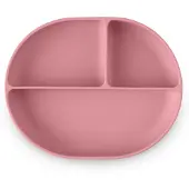 Petite&Mars | Siliconen Bord met verdeelvakken ovaal Dusty Rose