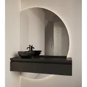 Gliss Design Calypso badkamer spiegel 140 cm rechts