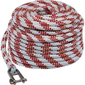 Jero Marine 12mm x 40m Zeilval met Gesplitste Sluiting Wit-Rood