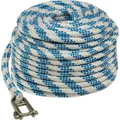 Jero Marine 8mm x 25m Zeilval met Gesplitste Sluiting Wit-Blauw