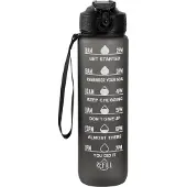 Motivai Motivatie Waterfles - Zwart - 1000 ml