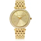 Michael Kors MK3191 Darci Glitz Gold Dial Pave Bezel Crystal Vrouwenhorloge