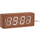 Karlsson Solid Wekker | 20x8x4.5cm | Dark hout