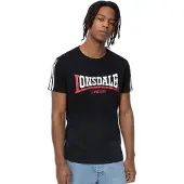 Lonsdale Shirt 'Elphin' grenadine / zwart / wit