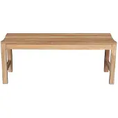 Teakea - Slater Teak Tennisbank 100x46x45 cm - Houten Tuintafelbank van Massief Teak