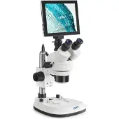 Kern OZL 466T241 OZL 466T241 Stereomicroscoop Trinoculair 45 x Opvallend licht, Doorvallend licht