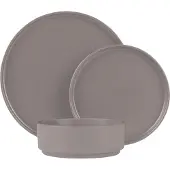 Berlinger Haus BH10006, geschikt voor 6 personen, van steengoed, grijsbruin, rond, modern design, 26,5 cm