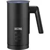 DistinQ Melkopschuimer - 240 ml - Melkopschuimer elektrisch - Melkopschuimer electrisch rvs - Zwart - Melkklopper 4-in-1 -