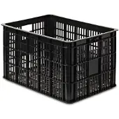 GereedschapXXL Fietskrat 48x35x26 cm Zwart Kunststof, Ideaal voor Boodschappen