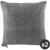 Tiseco - Kussen ARTEM (gevuld) - SET/2 - 45x45 cm, zwart