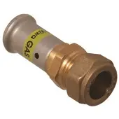 Henco pers gas koppeling knel messing 22x20mm