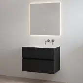 Best design Badmeubelset zonder kraangat splash 80 cm mat zwart