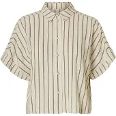 Selected Blouse 'SLFViva' ecru / zwart