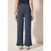 Cecil Dames Wide Legs gestructureerde broek - Blauw - L