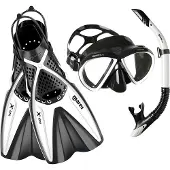 Mares Aquazone Set X One Marea Snorkeling Set Wit,Zwart S-M