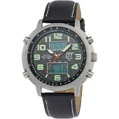 ETT Eco Tech Time Radiografische chronograaf Hunter World Timer Armbandhorloge, herenhorloge, stopwatchfunctie, datum, solar, roestvrij staal armband