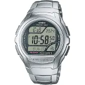 Casio WV-58DE-1AVEF Horloge Zendergestuurd (l x b x h) 53.4 x 43.7 x 12 mm Zilver Materiaal (behuizing): RVS, Hars Materiaal (armband): RVS