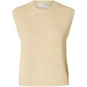Selected Gebreide top 'SLFalma' beige