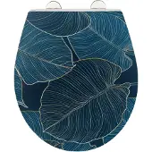 Wenko Embossed softclose toiletzitting Big Leaves