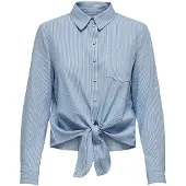 ONLY Blouse lichtblauw / wit