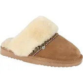 Warmbat Pantoffel Women Flurry Suede Tape Cognac-Schoenmaat 39