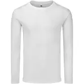 Fruit Of The Loom Heren Iconic 140 Classic T-shirt met lange mouwen (Wit)