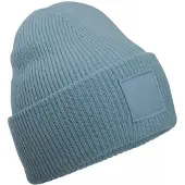 Beechfield Tonale patch muts met diepe manchet (Stofblauw)