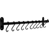 QUVIO Handdoekenrek keuken - 10 haken - 5,5 x 60 x 9,5 cm