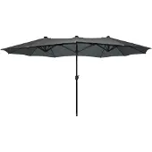 SenS-Line Parasol Marbella 450x270cm antraciet antraciet Aluminium Parasol