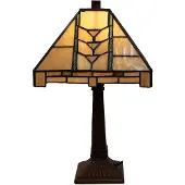 Clayre & Eef Tiffany tafellamp 23x23x38 cm glas bureaulamp