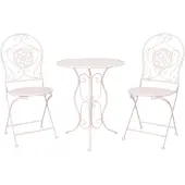 Clayre & Eef Tafel + 2 stoelen Ø 60x70/40x40x92 cm