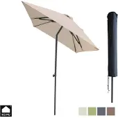 Kopu leon parasol rechthoek 150x250 cm balkonparasol met hoes creme