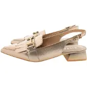 Hispanitas Hispanitasvoor vrouwen. HV253817 Bronzen Dali Leren Schoenen (36), Leer, 1 tot 3 cm, Gesp, Casual, Brons