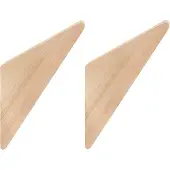 QUVIO Wandhaakje driehoek hout set van 2