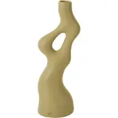 Present Time Vaas Organic Swirls | kunststof beige 12.5x10.5x33 cm vazen | NADUVI