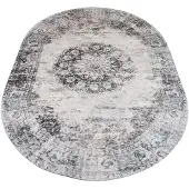 Veer Carpets Vloerkleed viola antraciet ovaal 200 x 290 cm