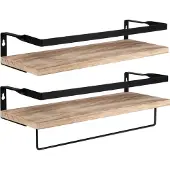 QUVIO Wandplanken - 2 stuks - 14 x 40 x 21 cm