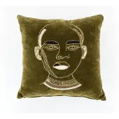 By-Boo Sierkussen Dax Green 50 x 50 cm