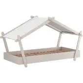 CasaDolce Kinderbed Huis Lodge 90x200 Light Grey
