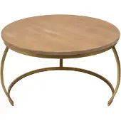 Clayre & Eef Bijzettafel Ø 62x37 cm ijzer hout